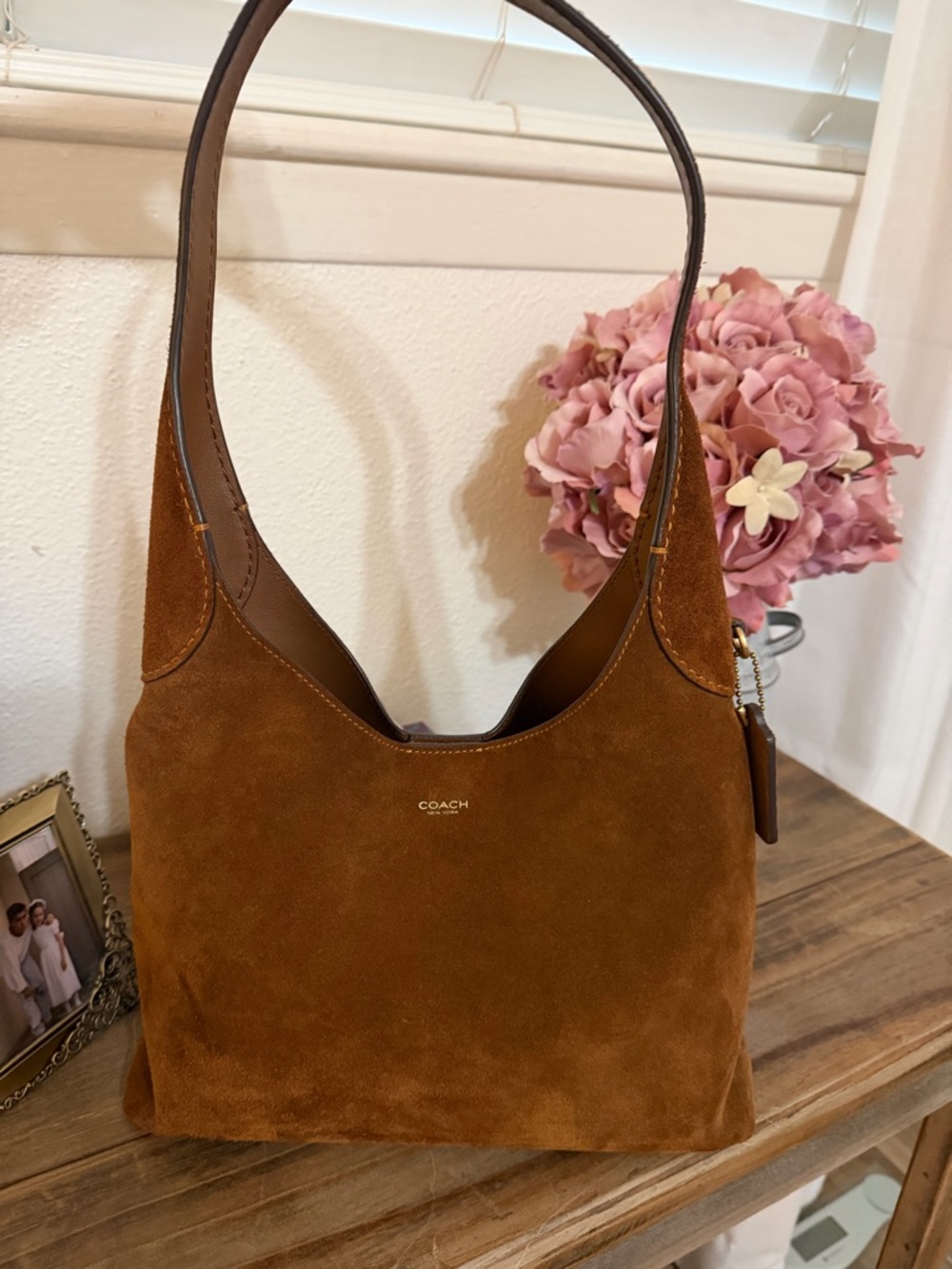 Coach Brooklyn 28 Medium Suede Shoulder Bag